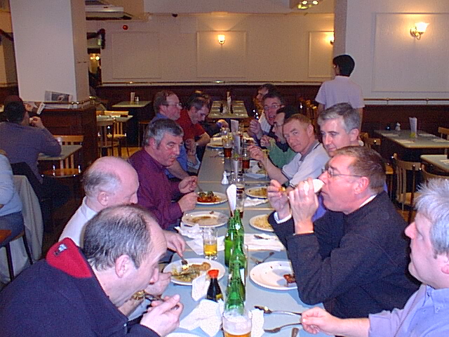 Left front to back: Mike Park, Jimmy Sturgeon, Pete Bukley, Graham Whiteside and Neil Spencer. <br>Right Front to back: John Flinton, Steve Newton, Joe Shaw, Alan Campbell, Hadyn Collings, Gareth Robinson and Martin Rookyard